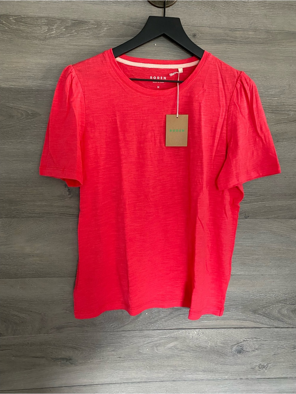 Boden Puff Sleeve Cotton Tee NWT
